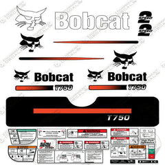 Fits Bobcat T-750 Skid Steer Decal Kit (Straight Stripes)