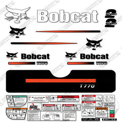 Fits Bobcat T-770 Compact Track Loader Skid Steer Decal Kit (Straight Stripes)