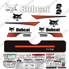 Fits Bobcat T-770 Compact Track Loader Skid Steer Decal Kit (Curved Stripes)