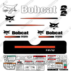 Fits Bobcat T-870 Compact Track Loader Skid Steer Decal Kit (Straight Stripes)