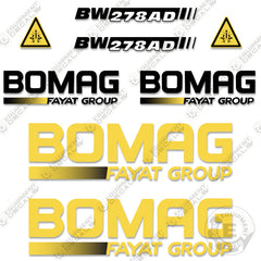 Fits Bomag BW278AD Decal Kit Roller