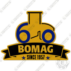 Fits Bomag 60 Year Roller Logo