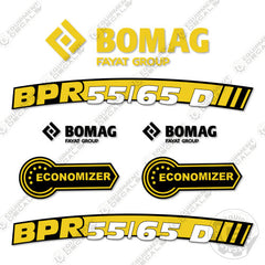 Fits Bomag BPR 55/65 D Decal Kit Vibratory Plate