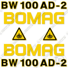 Fits Bomag BW100AD-2 Decal Kit Roller