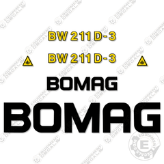 Fits Bomag BW 211 D-3 Decal Kit Compactor