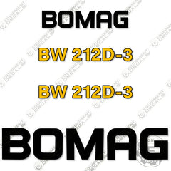 Fits Bomag BW212D-3 Decal Kit Roller