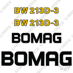 Fits Bomag BW213D-3 Decal Kit Roller