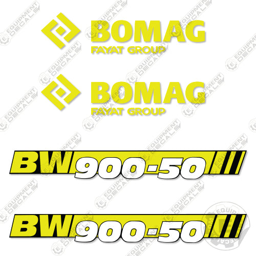 Fits Bomag BW 900-50 Vibratory Roller Decal Kit
