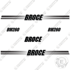 Fits Broce BW260 Decal Kit Front Broom Sweeper