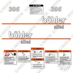 Fits Buhler 395 Decal Kit Backhoe