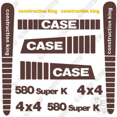 Fits Case 580 Super K Decal Kit Backhoe