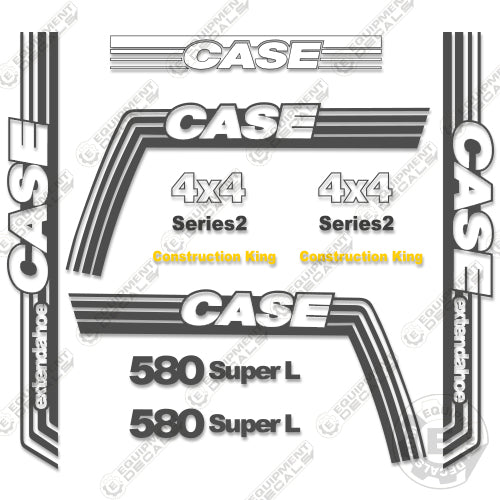 Fits Case 580 Super L Series 2 Decal Kit Extendahoe Backhoe