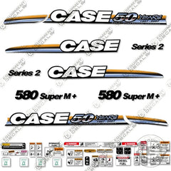Fits Case 580 Super M + Decal Kit 50 Year Anniversary Series 2 Backhoe Loader