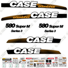 Fits Case 580 Super M Decal Kit Series 3 BackHoe Loader