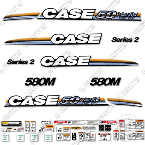 Fits Case 580M Decal Kit 50 Year Anniversary Series 2 Backhoe Loader