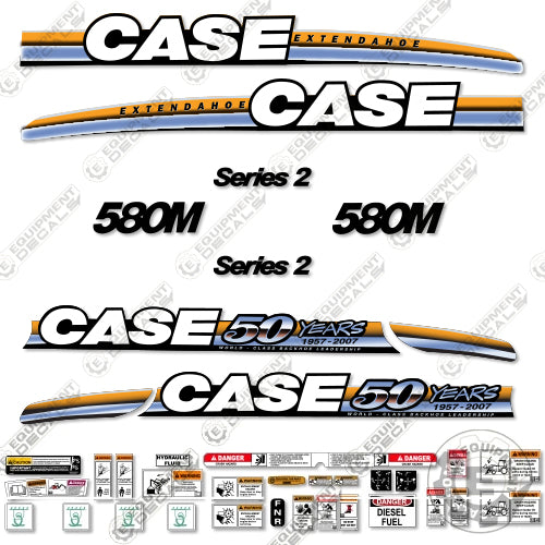 Fits Case 580M Decal Kit 50 Year Anniversary Series 2 Backhoe Loader (EXTENDAHOE)