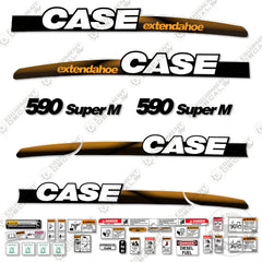Fits Case 590 Super M Decal Kit BackHoe Loader