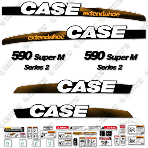 Fits Case 590 Super M Decal Kit Series 2 BackHoe Loader