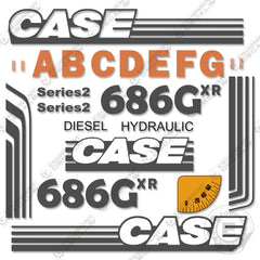 Fits Case 686G XR Decal Kit Series 2 Telehandler Forklift