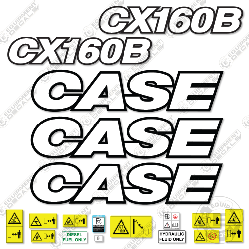 Case Machine Sticker Fits Case CX160B Decal Kit Excavator - 3M Reflective! – Equipment Decals