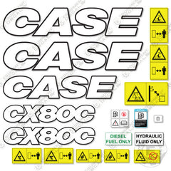 Fits Case CX80C Decal Kit Excavator