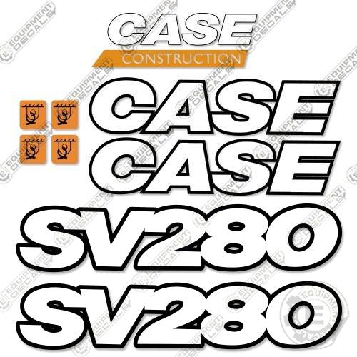 Fits Case SV280 Decal Kit Skid Steer - 3M REFLECTIVE Vinyl!