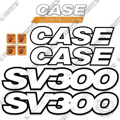 Fits Case SV-300 Decal Kit Skid Steer Loader - 3M REFLECTIVE VINYL!