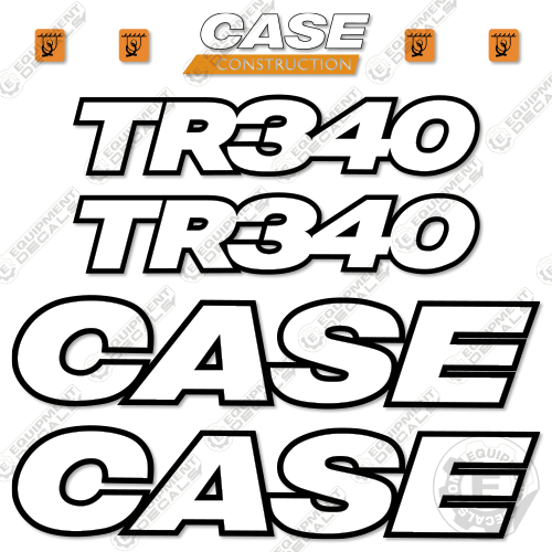 Fits Case TR340 Decal Kit Skid Steer Loader - 3M REFLECTIVE VINYL!