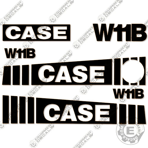 Fits Case W11B Decal Kit Wheel Loader (Black Version)