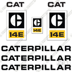 Fits Caterpillar 14E Decal Kit Motor Grader - Scraper