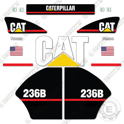 Fits Caterpillar 236B Decal Kit Skid Steer