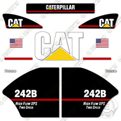 Fits Caterpillar 242B Decal Kit (High Flow Two Speed)