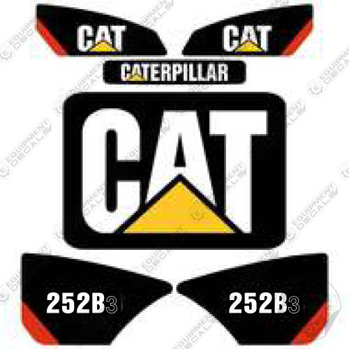 Fits Caterpillar 252B-3 Decal Kit Skid Steer