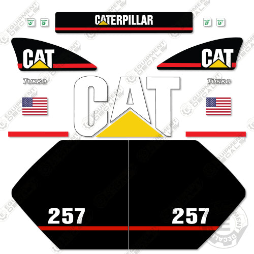 Fits Caterpillar 257 Decal Kit Equipment Decals