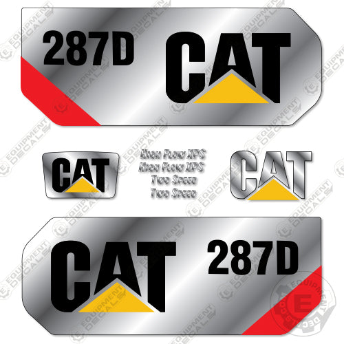 Fits Caterpillar 287D Decal Kit (CHROME)