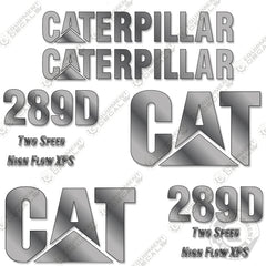 Fits Caterpillar 289D Decal Kit Custom Chrome