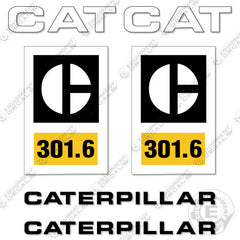 Fits Caterpillar 301.6 Mini Excavator Decals (CUSTOM)