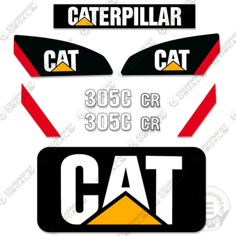 Fits Caterpillar 305CCR Decal Kit Mini Excavator - Style 1