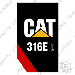 Fits Caterpillar 316EL Decal Kit Excavator - Side Decal