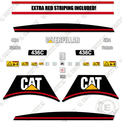 Fits Caterpillar 436C Decal Kit Backhoe (OLDER)