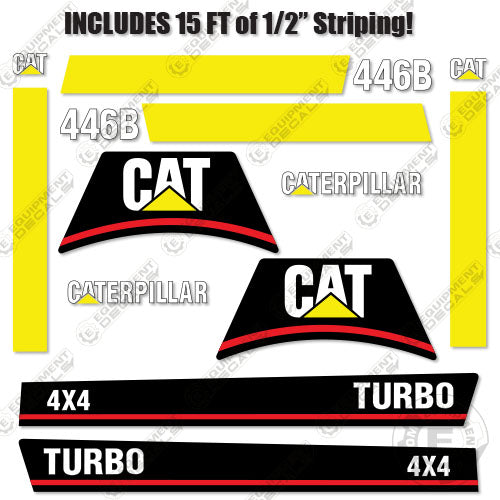 Fits Caterpillar 446B Decal Kit Backhoe Equipment Decals