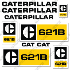 Fits Caterpillar 621B Decal Kit Motor Grader - Scraper