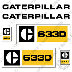 Fits Caterpillar 633D Decal Kit Motor Grader - Scraper