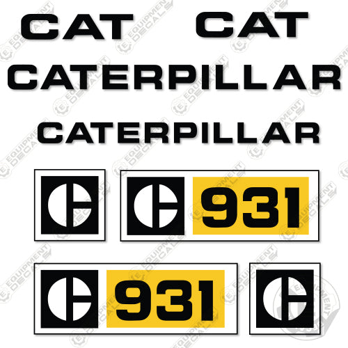 Fits Caterpillar 931 Decal Kit Dozer