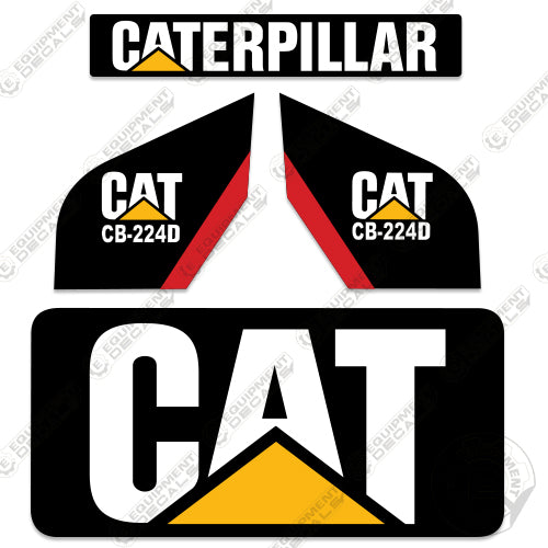 Fits Caterpillar CB224D Decal Kit (New Style) Roller