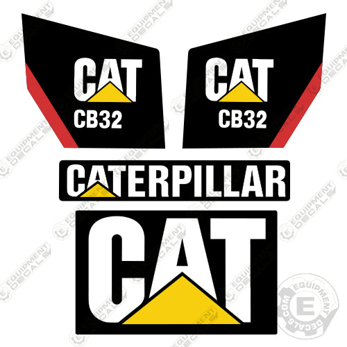 Fits Caterpillar CB32 Utility Compactor Decal Kit