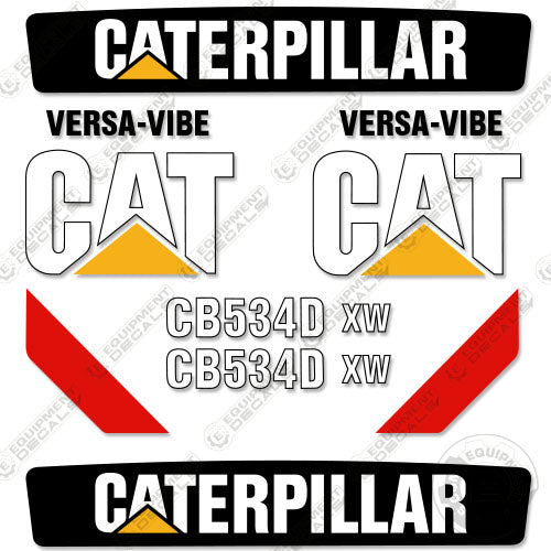 Fits Caterpillar CB 534 D Vibratory Smooth Drum Roller Decal Kit