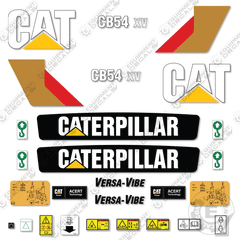 Fits Caterpillar CB54 XV Decal Kit Roller