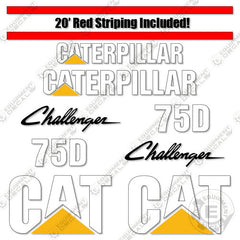 Fits Caterpillar 75D Challenger Tractor Decal Kit