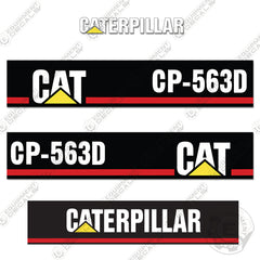 Fits Caterpillar CP 563 D Vibratory Smooth Drum Roller Decal Kit